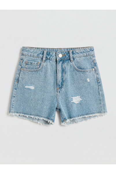 LC Waikiki Șorturi din denim pentru fete cu detalii uzate