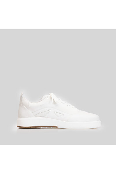 UrbanShoes Sneakers bărbați din piele naturală, Leofex - Mostră Aron Alb Box