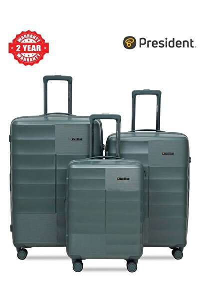 President PP 3-piece luggage set High-quality Travel bag ( S,M,L) spinner whe...