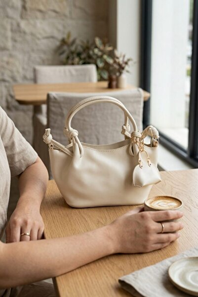 I Love Shoes Monel Beige Matte Leather Women's Shoulder Bag