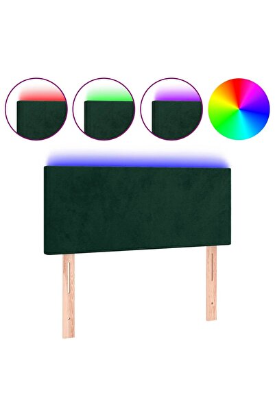 vidaxl LED headboard, dark green, 100x5x78/88 cm, Velvet