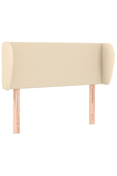 vidaxl Headboard with wings cream 103x23x78/88 cm textile