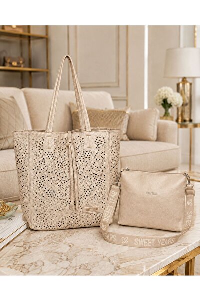 Sweet Years Women's perforated bag with removable pouch