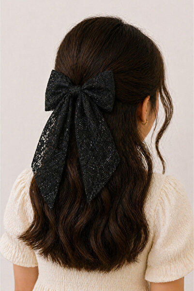 MakeWell Girls' Teen Adult Lace Bow Hair Clip Large Size Clip-On Stylish Hair...