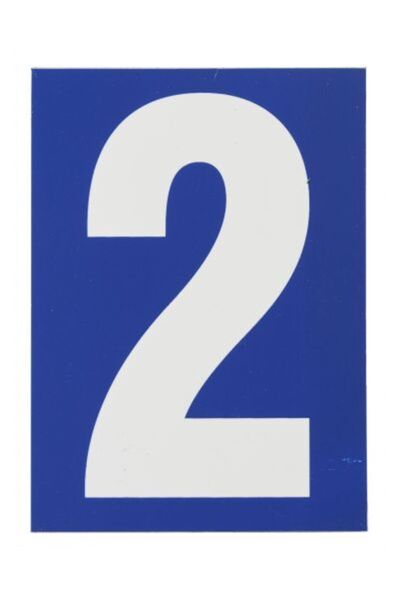 THIRARD Placă de semnalizare 65 x 90 mm numărul „2” - cu adeziv