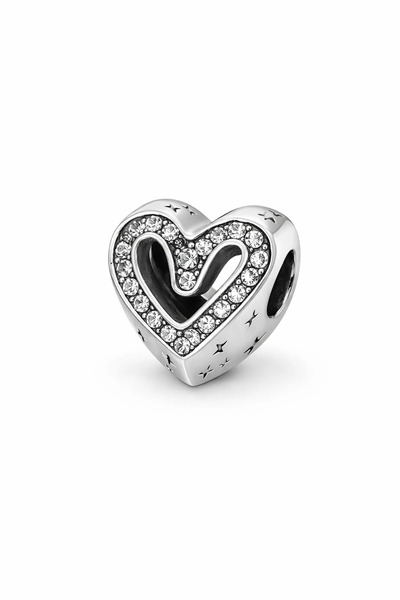 MakeWell Heart Silver Charm