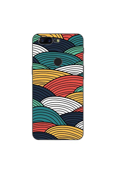 OEM Husa compatibila cu OnePlus 5T Silicon Gel Tpu Model Abstract Striped Peaks