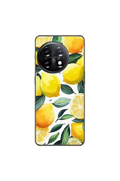 OEM Калъф, съвместим с OnePlus 12R, силиконов гел TPU модел с десен на лимони