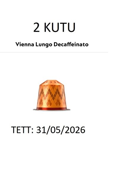 Nespresso Vienna Lungo Decaffeinato Kapsül Kahve 2 X 10lu (20 KAPSÜL) TETT: 3...