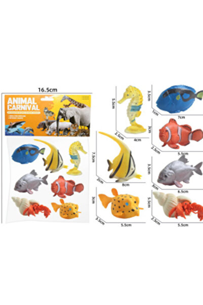 PlayFun Комплект от 7 екзотични риби за горна и долна част на аквариум 651111...