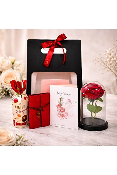 velve Pachet Rose, praline Heidi 120 gr, jurnal vintage, felicitare, trandafi...