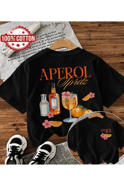 LELVANİ Tricou de damă cu imprimeu Aperol Spritz