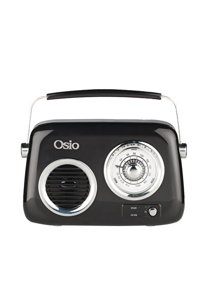 OSIO OPR-3040B Μαύρο Ρετρό φορητό αναλογικό ραδιόφωνο με Bluetooth, AUX, USB,...