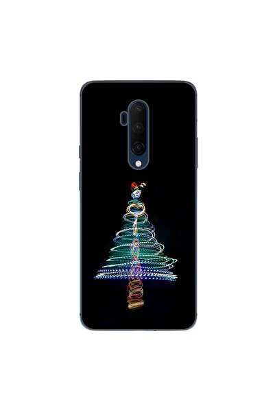 OEM Husa compatibila cu OnePlus 7T Pro Silicon Gel Tpu Model Craciun Brad Neon