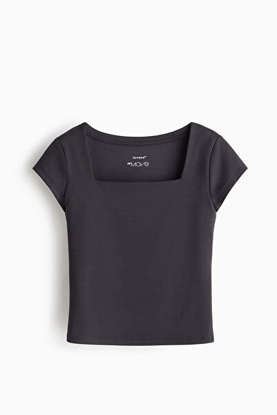 H&M Square neck sports top with DryMove™
