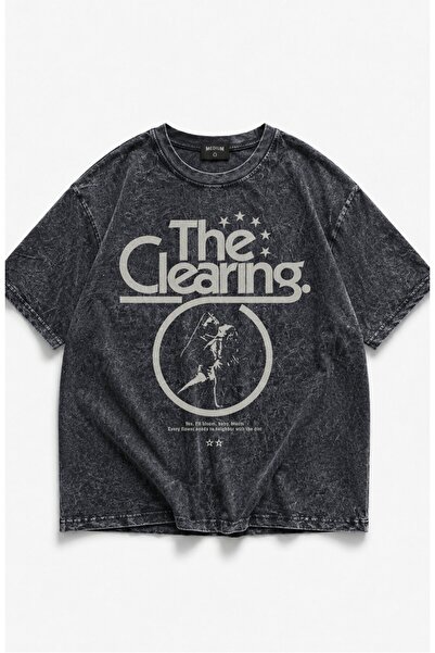 Fuddy Moda Tricou unisex oversize The Clearing Wolf Alice, imprimat, lavabil,...