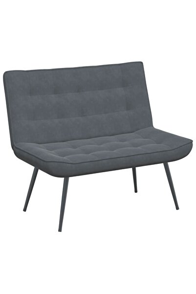 vidaxl Bancă gri închis 110x74x84 cm catifea