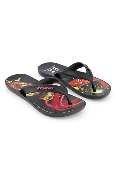 Rider Men Blockbuster II Slipper, Black and Pink and Yellow