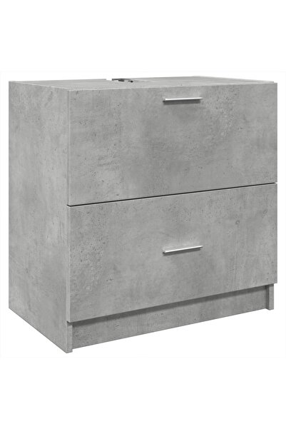 vidaxl Sink cabinet, concrete grey, 59x37x59 cm, processed wood