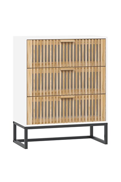 vidaxl Servantă, alb, 60x30x75 cm, lemn prelucrat