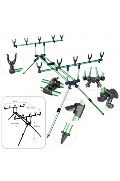 Baracuda Aluminum Rod Pod RX6-5 for 5 Rods