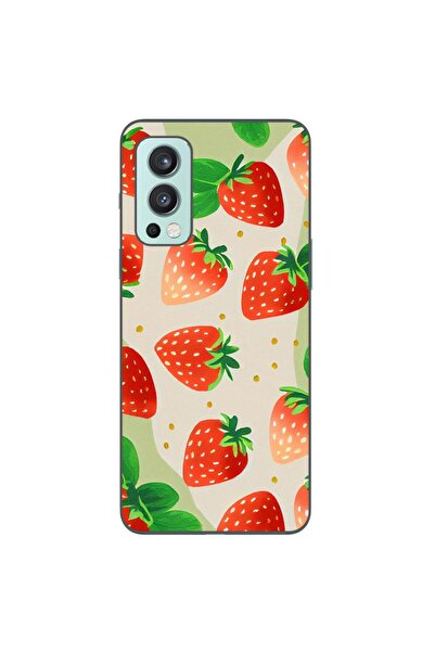 OEM Husa compatibila cu OnePlus Nord 2 Silicon Gel Tpu Model Capsuni Pattern