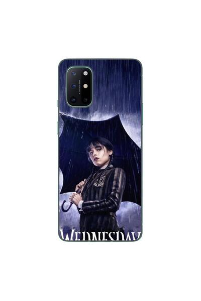 OEM Case compatible with OnePlus 8T Silicone Gel Tpu Model Wednesday Umbrella