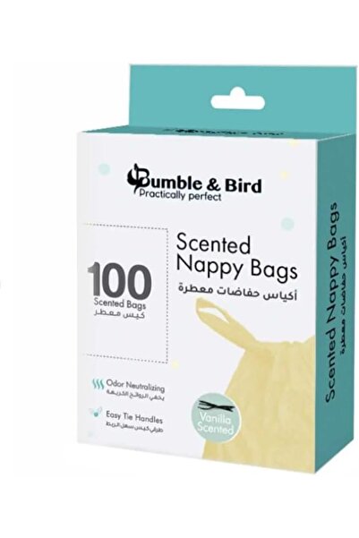 Generic 100 Pcs Biodegradable Scented Diaper Bags from Bumble and Bird, Ivory...