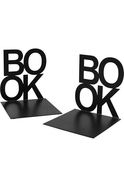 Arabest 2-Piece Non-Slip Metal Bookends,Heavy-Duty Adjustable Book Holders fo...