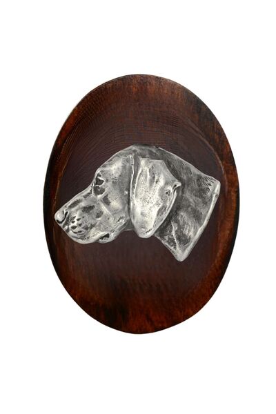 Art - Dog Weimaraner, Grey Ghost - Dog show brooch, starter number clip, dog ...