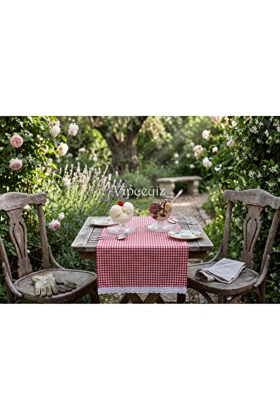 vipceyiz Lace Table Runner with Floral Pattern (1 Piece 40 cm & 120 cm)