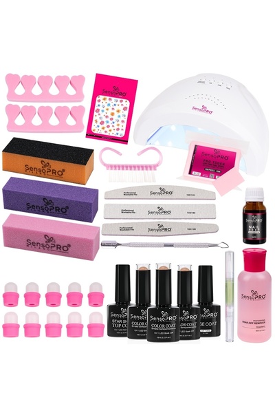 SensoPRO Milano Kit profesional de ojă semipermanentă 10ml cu lampă UV # 21 +...