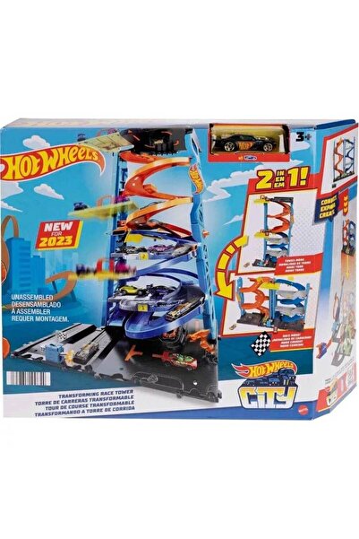mattel Σετ Πίστας Hot Wheels City με 1 Αυτοκίνητο, Πύργος Ταχύτητας 2 σε 1 HKX43