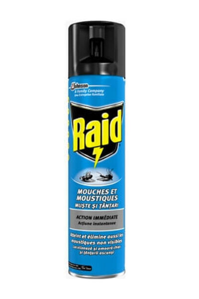 Raid Pachet 2 bucăți Insecticid Aerosol Muște și Țânțari 400ml