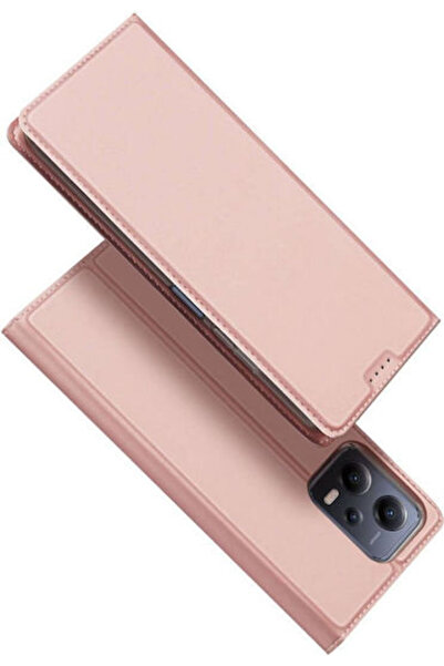Dux Ducis Skin Pro Δερμάτινη Ροζ Θήκη Πλάτης (Redmi Note 12 5G)