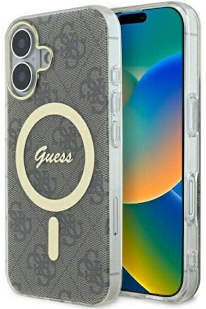 Guess Πίσω Κάλυμμα Πλαστικό Καφέ (iPhone 16 Plus) Κωδικός: GUHMP16MH4STW
