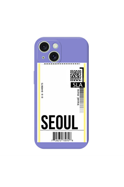 Other Apple iPhone 15 Plus Seoul Travel More Purple Colored Silicone TPU Θήκη