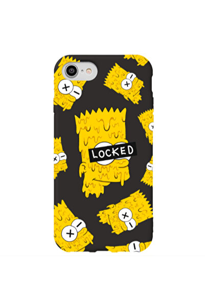Other Apple iPhone SE 2020 Bart Simpson Black Colored Silicone TPU Θήκη