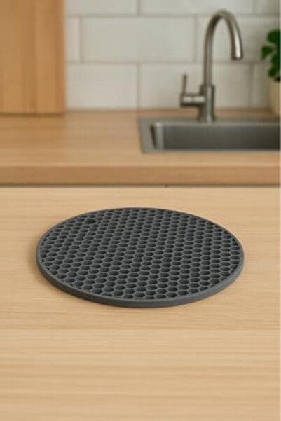 Yıldızan TAMGÜN Set de 3 suporturi rotunde din silicon tip fagure, ignifuge ș...