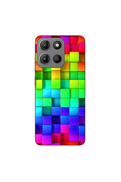 OEM Калъф, съвместим с Motorola Moto G15, силиконов гел TPU, с шарка на цветн...