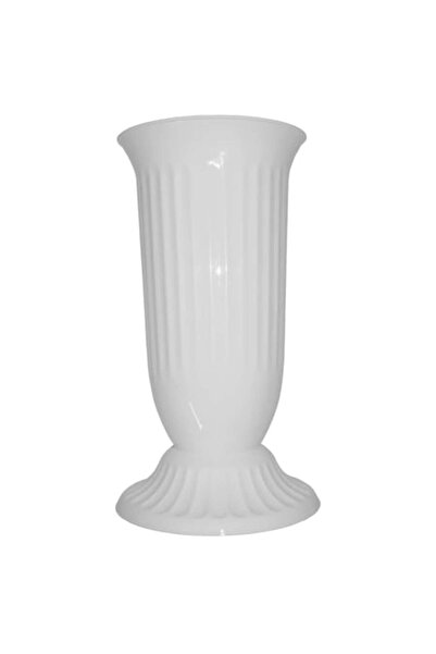 Natalia Design Vază de flori ND, 29x16 cm, plastic, alb