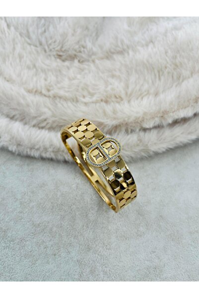 Bozhi سوار من الفولاذ المقاوم للصدأ 36 باللون الذهبي للإطلالة اليومية الأنيقة