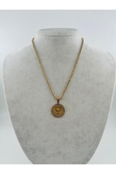 Bozhi Necklace Steel Gold Minimal Elegance