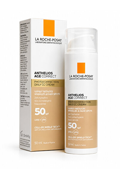 La Roche Posay Anthelios Age Correct Αντηλιακή Κρέμα Προσώπου SPF50 με Χρώμα ...
