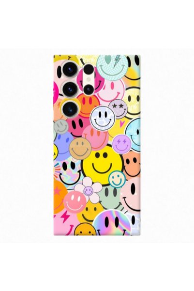 Other Samsung S23 Ultra Smiley Stickers Transparent Silicone TPU Θήκη