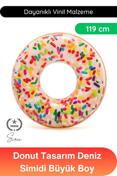 Svein #YüzmeSimidi Donut Deniz Simidi Şişme Havuz Şamandırası Büyük Boy Renkl...