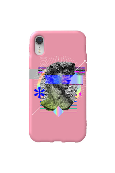 Other Apple iPhone Xr Statue pixels Pink Colored Silicone TPU Θήκη