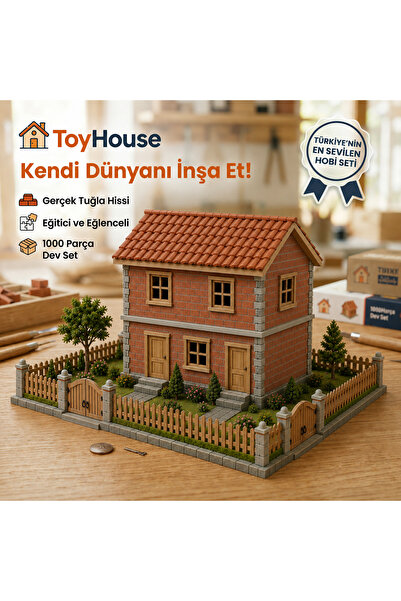 Toyhouse Minyatür Dublex Villa 2000 Parça ToyHouse(X Large)