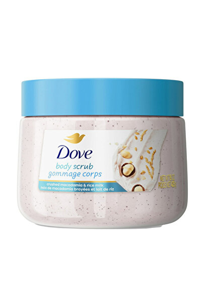Dove Body Scrub, Dove, Macadamia & Rice Milk, Gentle Exfoliation, Softer Smoo...