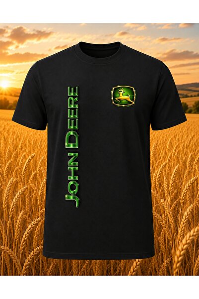ONUR KANGAL John Deere Tractor Printed Crew Neck T-Shirt -Tm2081